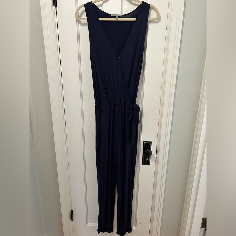 Navy jumpsuit with pockets